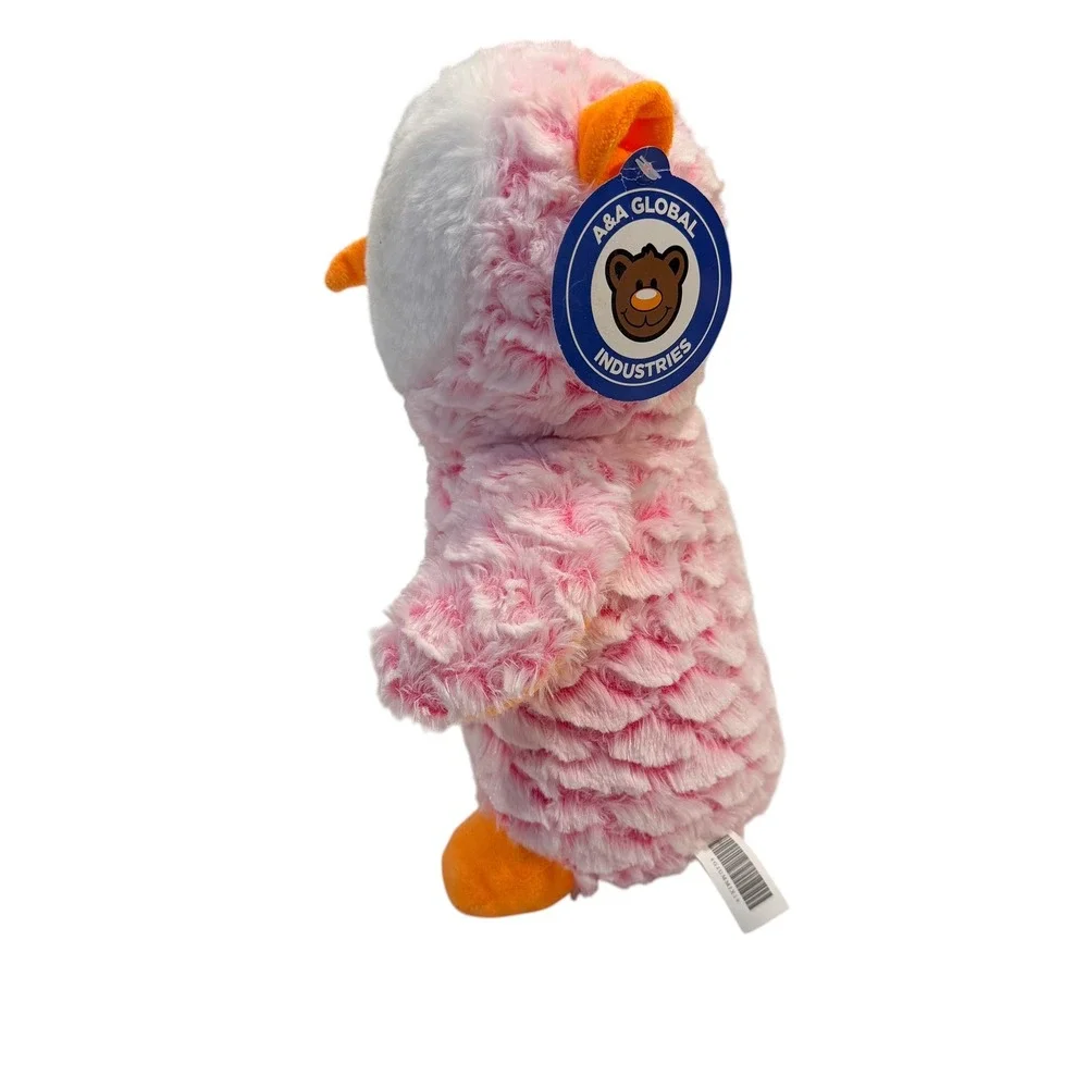 A&A‎ Global Industries Pink White Owl Plush Stuffed Animal Toy 4GJUMMIX19